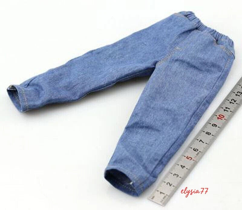 Trendy Hip Hop Loose Jeans 1/6 Light Blue Model Fits For 12" Action Figure Urban Model