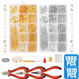 1000/1010Pcs Jewelry Making Kit Repair Tool Craft Supplies DIY Pin Beading Hooks Model