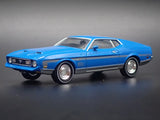 1971 71 FORD MUSTANG MACH 1 FASTBACK BLUE 1:64 SCALE DIORAMA DIECAST MODEL CAR Model