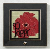 DIY Mill Hill Poppy Flower Beaded Counted Cross Stitch Picture Kit Model