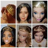 1/6 Metal Tiara Crown Crystal Barbiee Phicen Queen Princess Model Muse Doll Model