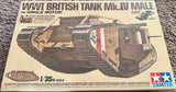 New / Sealed 1/35 Tamiya WWI British Tank Mk.IV Male Model Kit Model