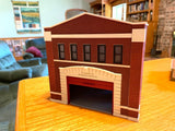 3D Printed Hook and Ladder Fire Station Printed in Color. Ready to Build O Scale Model