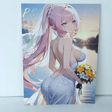 Elysia Wedding PS Premium Waifu Card Anime Girl Wall Art Oversized Board A5 Model