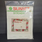 Sunset Needle Stitchery Christmas is by Cheryl Harness 14"x18" Needlework Kit Model