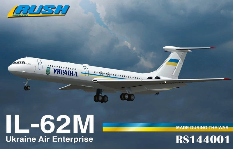 Rush Model Kits 144001 IL-62M Ukraine air Enterprise long-range airliner 1/144 Model