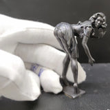Black Solid Bronze Maid Nude Naked Female Body Voluptuous Temptation Statue Model