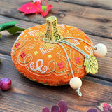 Sampler Cross Stitch kit, Pumpkin Heart of Autumn, Embroidery Kit needlework DIY Model