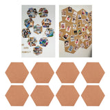 Brown Bamboo Message Board Cork Pin Board for Classroom Office and Home Use Model