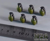 6PC 1/6 Soldier Combat Plastic Weapon Model Accessories for 12" Action Figure Model