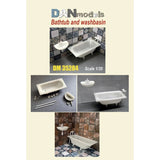 Dan Models 35284 Scale 1:35 Bathtub and washbasin Scale Model, Material - Resin Model