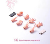 1/6 Female Soldier Selfie Pose Hands Model Fits for 12