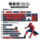 Marvel Spiderman 142 Keycap Set PBT Cherry Profile for Mechanical Keyboard Gift Model