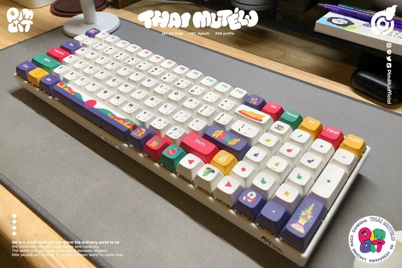 LOGA x PIMDIT Keycap Set THAI MUTELU XDA Dye-Sub PBT 129 Keys Model