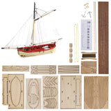 Wooden Ship Model Building Kits Adult - Scale 1/50 Single Mast Ship Model Min... Model
