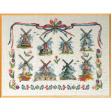 Permin counted cross stitch kit "Dutch Windmills", 60x45cm, DIY, 70-0402 Model