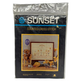 Grandchildren Are Treasures 1984 Sunset Counted Cross Stitch Kit 2979 NOS Sealed Model