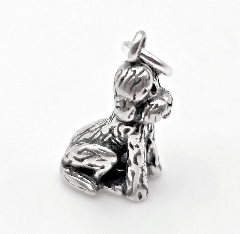 Sterling Silver 3D Golden Doodle Dog Charm Charms