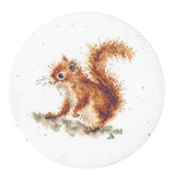 Bothy Threads counted cross stitch kit "Acorns", XHD116P, Diam. 15cm, DIY Model