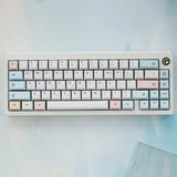 CuXiu Chalk PBT Keycaps 136 Keys Dye Sub Keycap Set Korean Keycap for Cherry MX Model