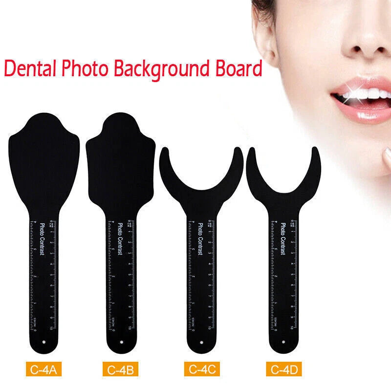 4PCS Dental Photo Contrast Background Board Palatal Photography Contraster Black Model