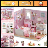 DIY Miniature House Kit with LED Light - Tiny Home Craft for Adults & Teens, Cre Model