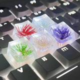 Epoxy Resin Artisanal Keycap With Real FlowerOEM Height For Mechanical Keyboards Model