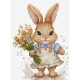 Luca-S counted cross stitch kit "The Happy Bunny", 10x14cm, DIY Model