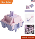 Pre-Lubed 50gf Silent Keyboard Switches - 45pcs, Perfect for Quiet Environments Model