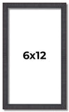 6x12 Rustic Brown Real Wood Picture Frame Width 0.75 inches | Interior Frame Dep Model