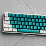 Green Glass White PBT Double Shot Keycaps Set fit Cherry MX Mechanical Keyboards Model