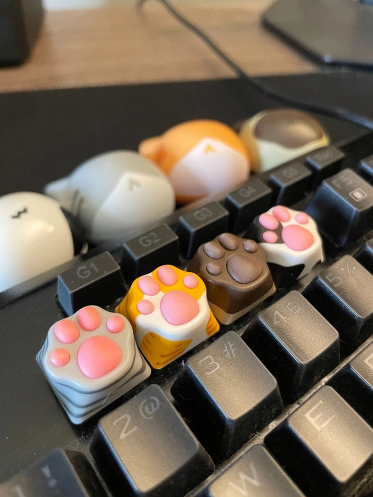Handmade Cute Cat Paw Keycap for MX Mechanical Keyboard, Cat lovers gift Model