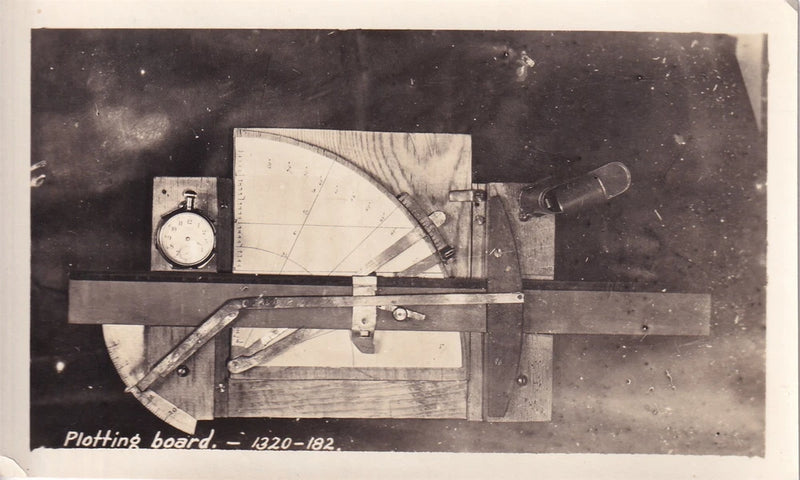Original WWI Photo ANTI-AIRCRAFT SEARCHLIGHT PLOTTING BOARD 1918 France 1096 Model
