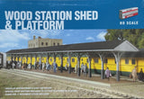 WOOD STATION CANOPY & UBRELLA PLATFORMS RURAL DEPOT HO Scale KIT 933-3188 NEW Model