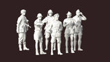 1/35 Scale WW2 German North African Army 6 Soldiers Resin Figures Model Kits Model