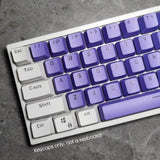 Purple White Keycaps Set Double Shot PBT OEM Profile for Cherry MX Mechanical Model
