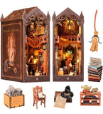 Magic Library DIY Book Nook Kit 3D Wooden Puzzle and Miniature Doll House Sealed Model