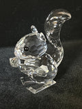 Swarovski Crystal 1985 Small-eared Squirrel Figurine, Holding Nut No Box Or COA Model