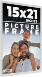 15x21 Frame White Real Wood Picture Frame Width 0.75 Inches Interior Frame Depth Model