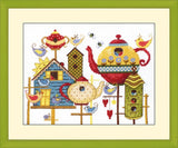 DIY Counted Cross Stitch Kit "Nesting box in spring" 10.6x8.5 in / 27.0x21.5 cm Model