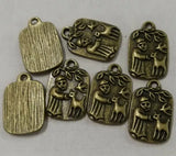 20pcs 18.3*12.3mm antiqued bronze color elder branch pattern charms h0885 Charms