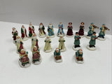 20 Piece Micro Mini Victorian Miniature Figurines Christmas Village Dollhouse A1 Model