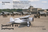 Junkers T22 fighter aircraft design 1/72 bird models resin kit / resin kit Model