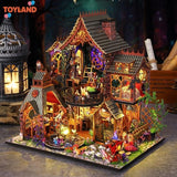 DIY Magic Forest Toy Model Hand-Assembled 3D Wooden Puzzle Dollhouse Xmas Gift Model