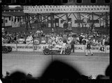 Photo:1930s Auto Race Track Pit Crew Crowd Lap Board Model