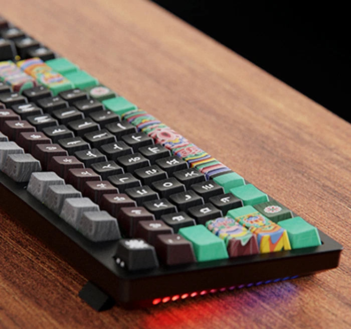 C.E.dot ¡°Dancheong¡± Black PBT Keycap Set ¨C Compatible with mechanical keyboards Model