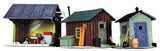 Life Like 1348 HO Scale Trackside Shanties Building Kit (Set of 3) Model