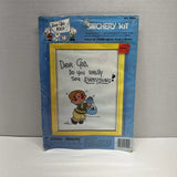 Dear God, Kids, Creative Moments Stitchery Fits 6 X 8 Frame New Old Stock 8294 Model