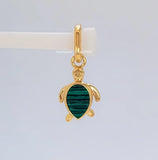 New 100% Authentic PANDORA ME 14k Gold Plated Green Turtle Mini Charm 763823C01 Charms