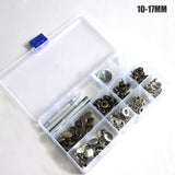 30 Set Heavy Duty Snap Fasteners 10/12/15/17mm Press Studs Kit Buttons W Tool Model